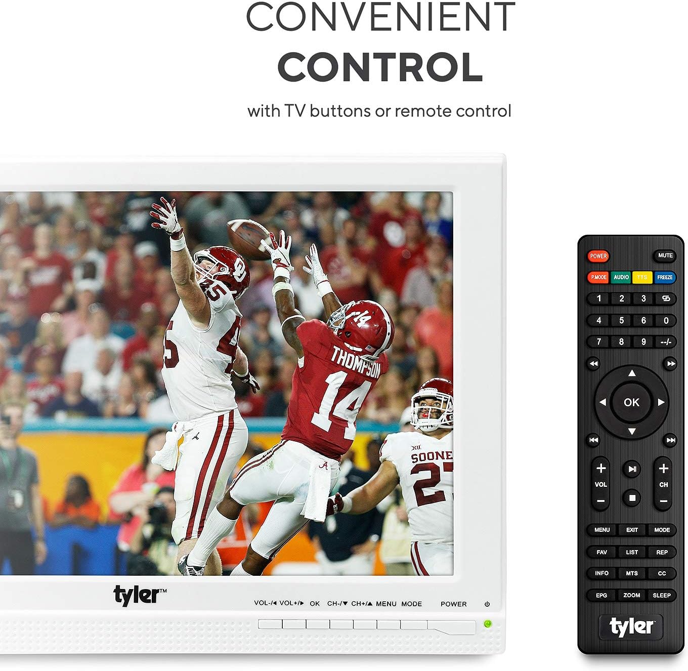 Tyler 13.3 Inch Portable LCD TV Monitor 1080P Rechargeable Battery HDMI SD USB - Image 8
