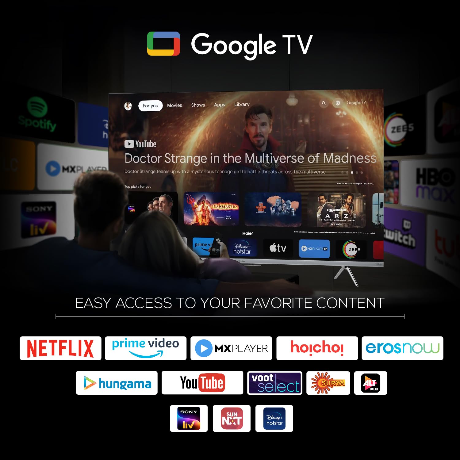 Haier 55-inch 4K UHD Smart Google TV Grey with Hands-Free Voice Control - Image 4