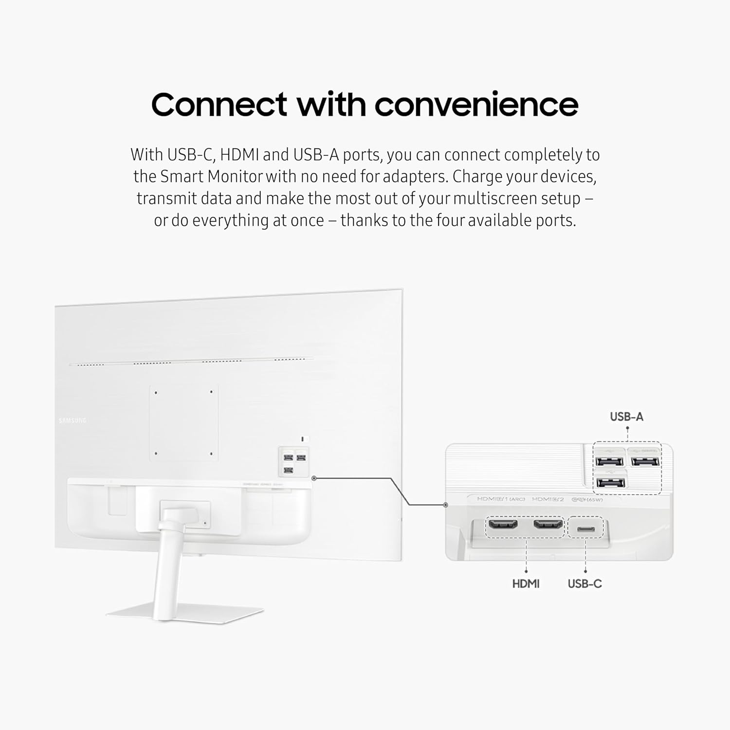 Samsung 32-Inch M7 Series 4K UHD Smart Monitor with Built-in TV, White, 2024 Model - Image 6