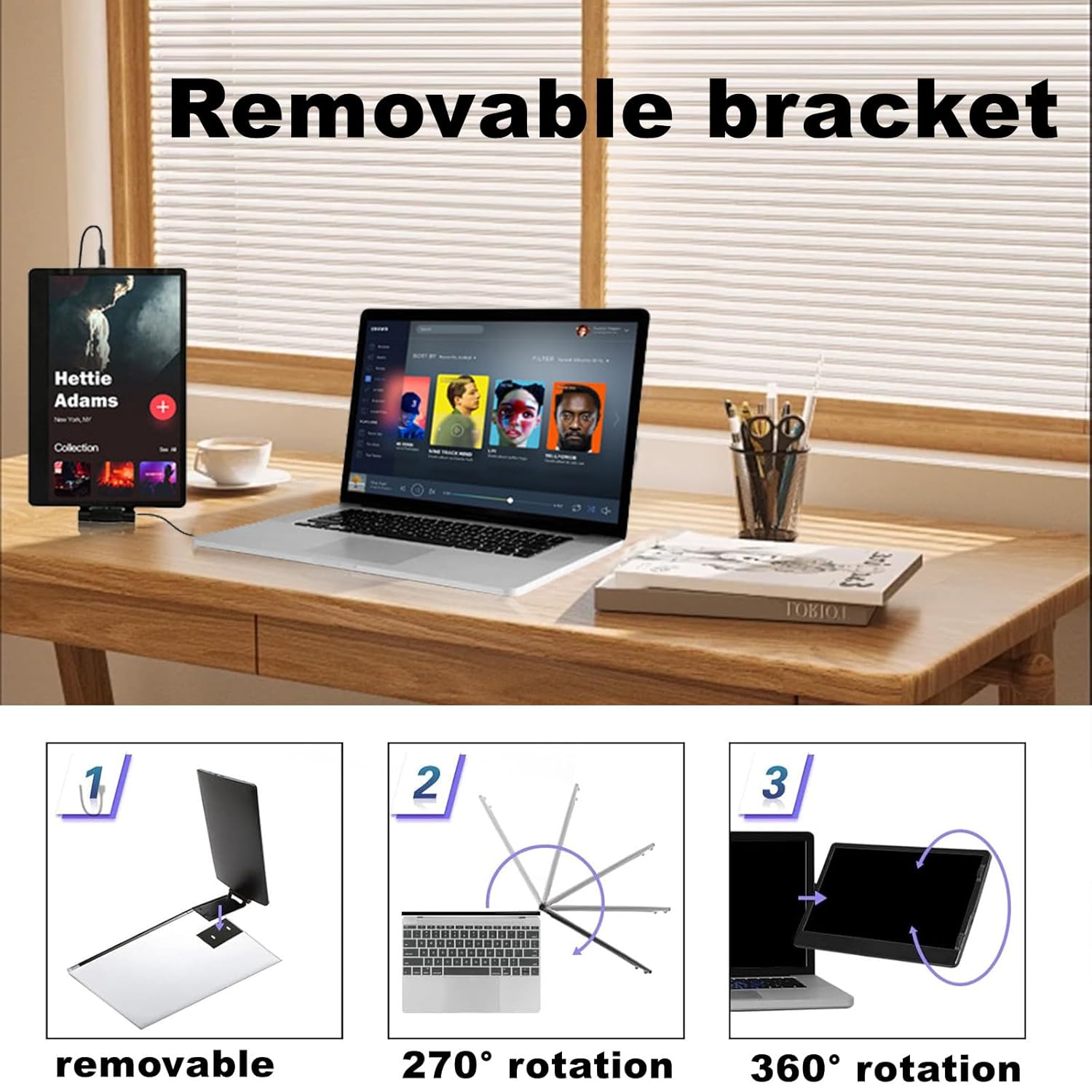 Naievear 14.1 inch FHD 1920x1080 Portable External Monitor Second Screen for Laptops and Smartphones - Image 4