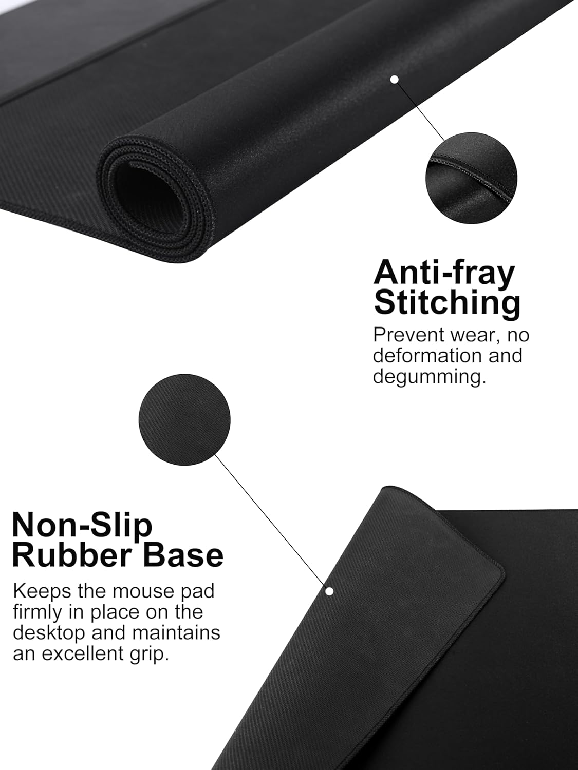 TopMade XXL Large 31.5"x15.75" Wireless Charging Mouse Pad Waterproof Gaming Desk Mat Black - Image 5