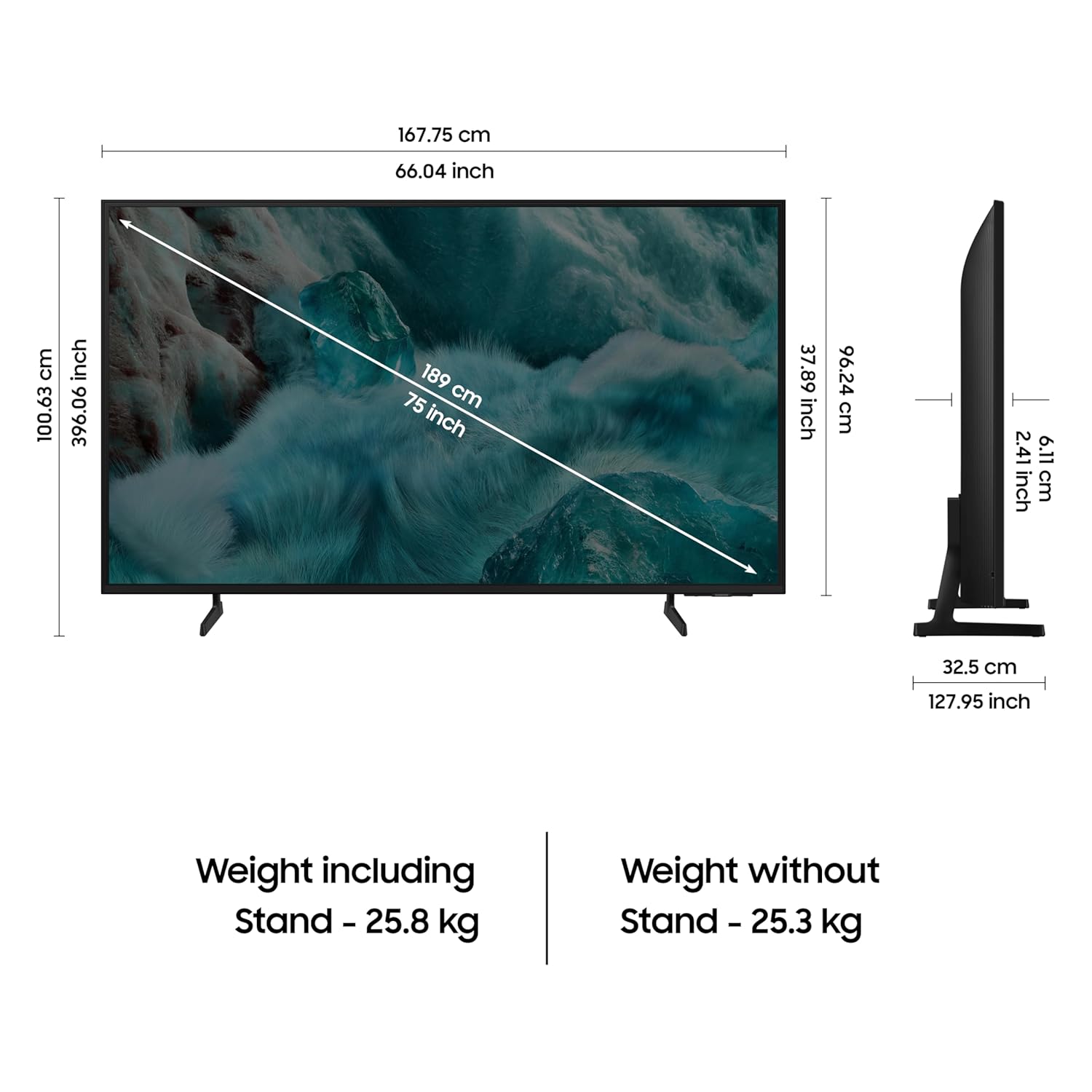 Samsung 75-Inch 4K QLED Smart TV QA75Q7FAAUXXL Black Used - Image 5