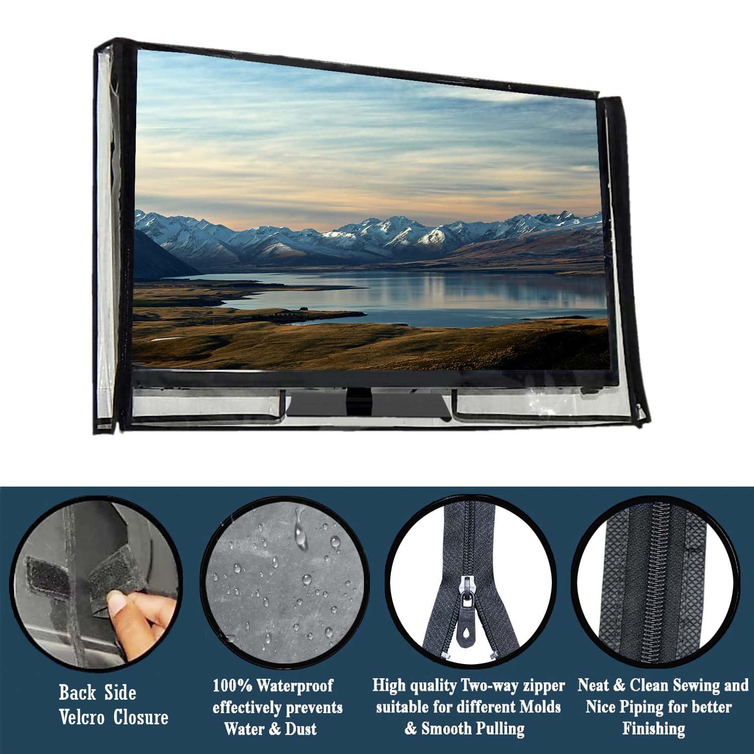 Great Fashion 2 Layer Dustproof Smart LED LCD TV Cover for 24 Inch TVs Clear Medium - Image 3
