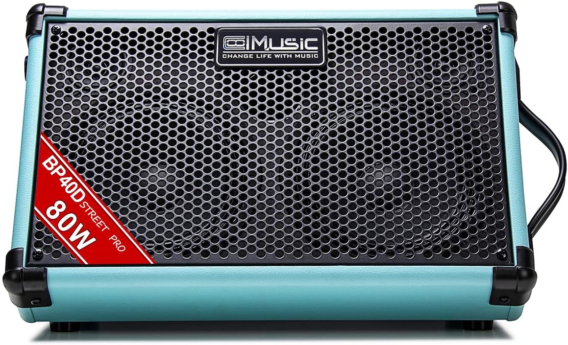 Coolmusic BP40D Portable 80W Battery Powered Acoustic Guitar Amplifier Bluetooth Speaker with Effects - Image 2