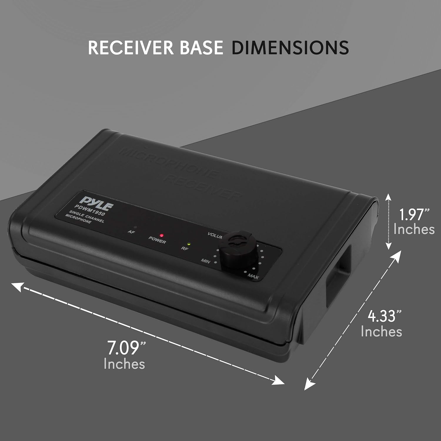 PYLE PDWM1950 Compact UHF Wireless Microphone System with Handheld Mic and Desktop Receiver - Image 4