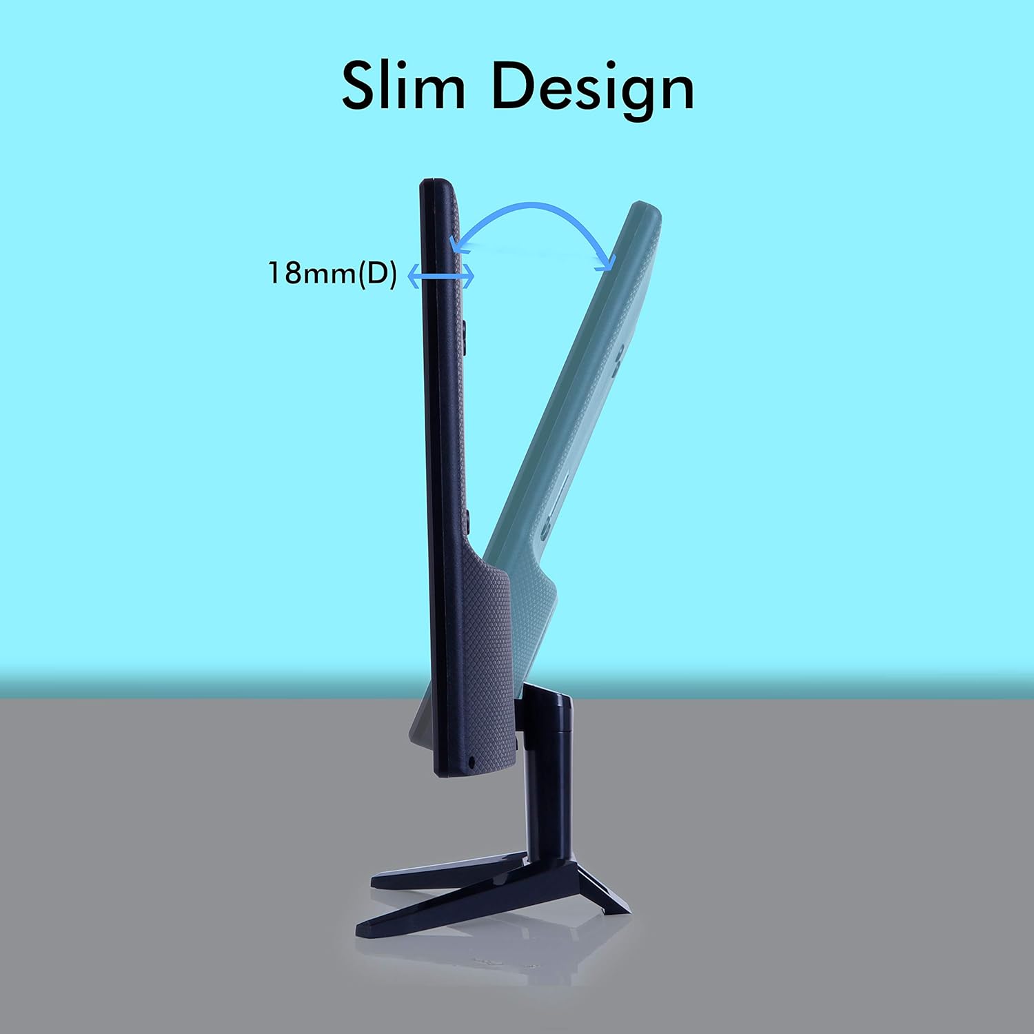 Zebronics 18.5 Inch HD Slim Monitor Anti Glare Plug and Play Built-in Power Supply VGA Wall Mount - Image 3