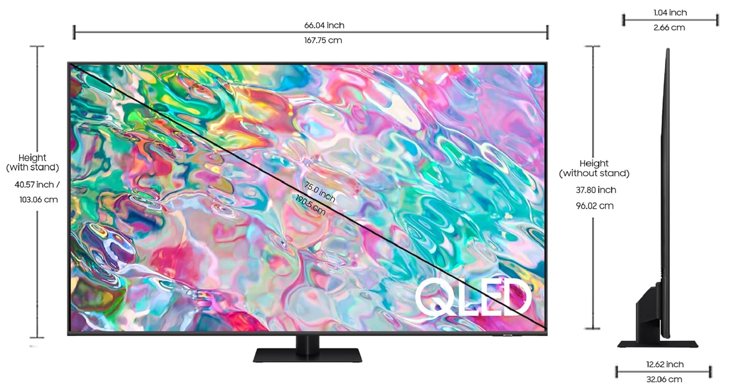 Samsung 75 Inch 4K UHD Smart QLED TV Titan Grey QA75Q70BAKXXL - Image 3