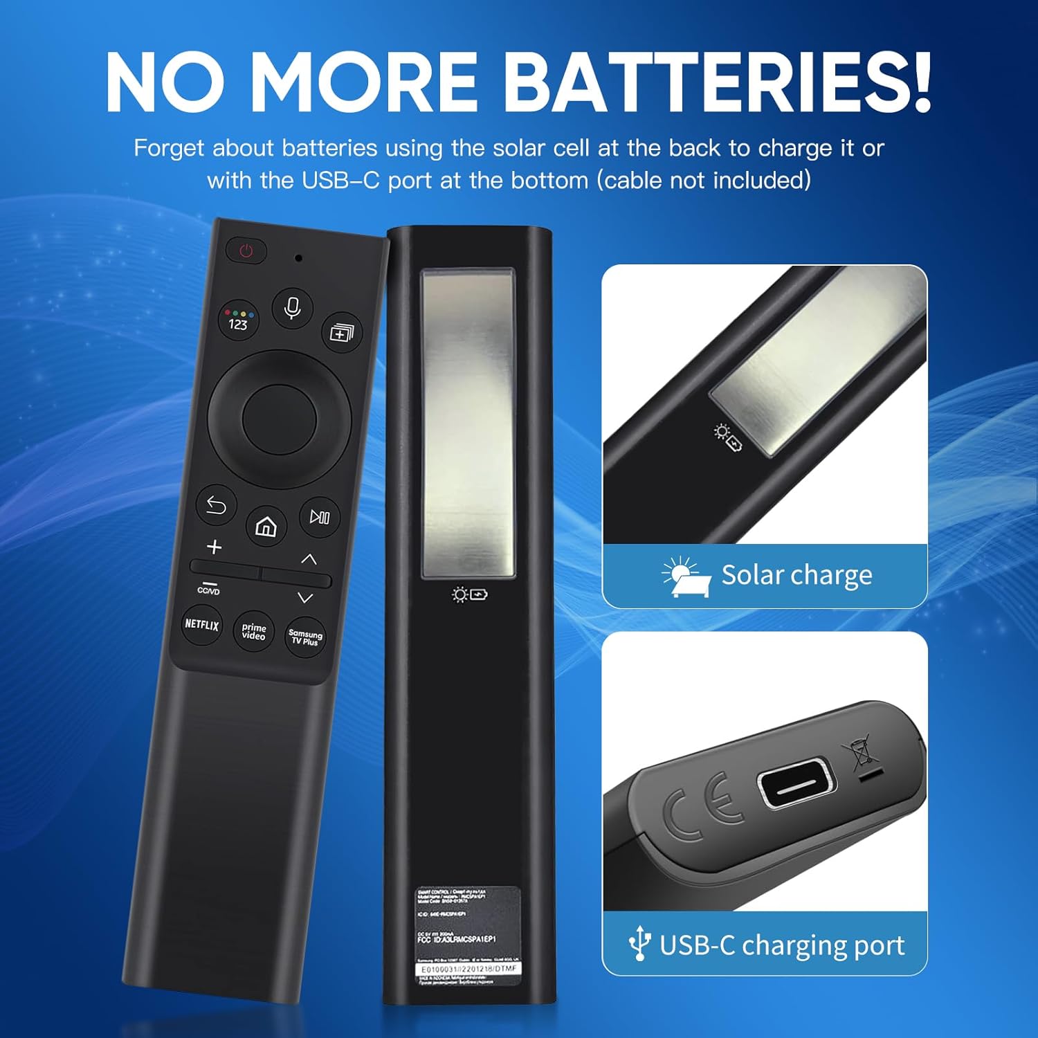 Solar Voice Remote Replacement for Samsung Smart TVs - Compatible with Multiple Models - Image 7