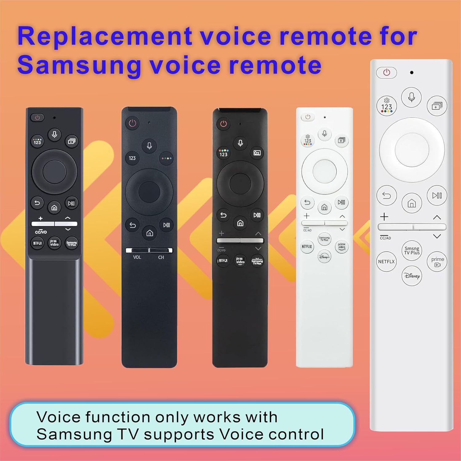 Samsung Frame TV Remote Control for 2018-2024 Smart TVs with Voice and Solarcell, 2-Year Warranty - Image 4