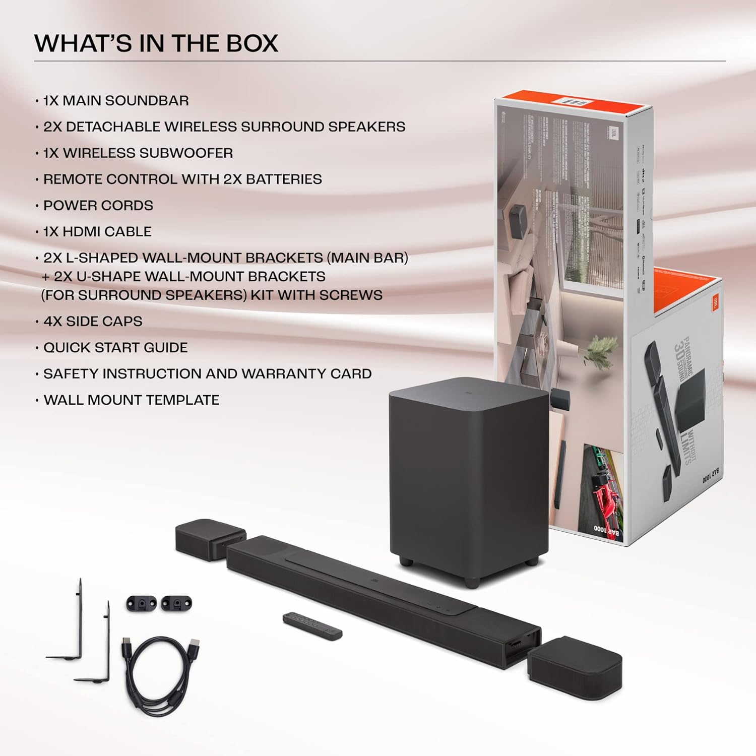 JBL Bar 1000 Pro 11.1 Channel Wireless Soundbar with 10" Subwoofer and True Dolby Atmos - Image 9