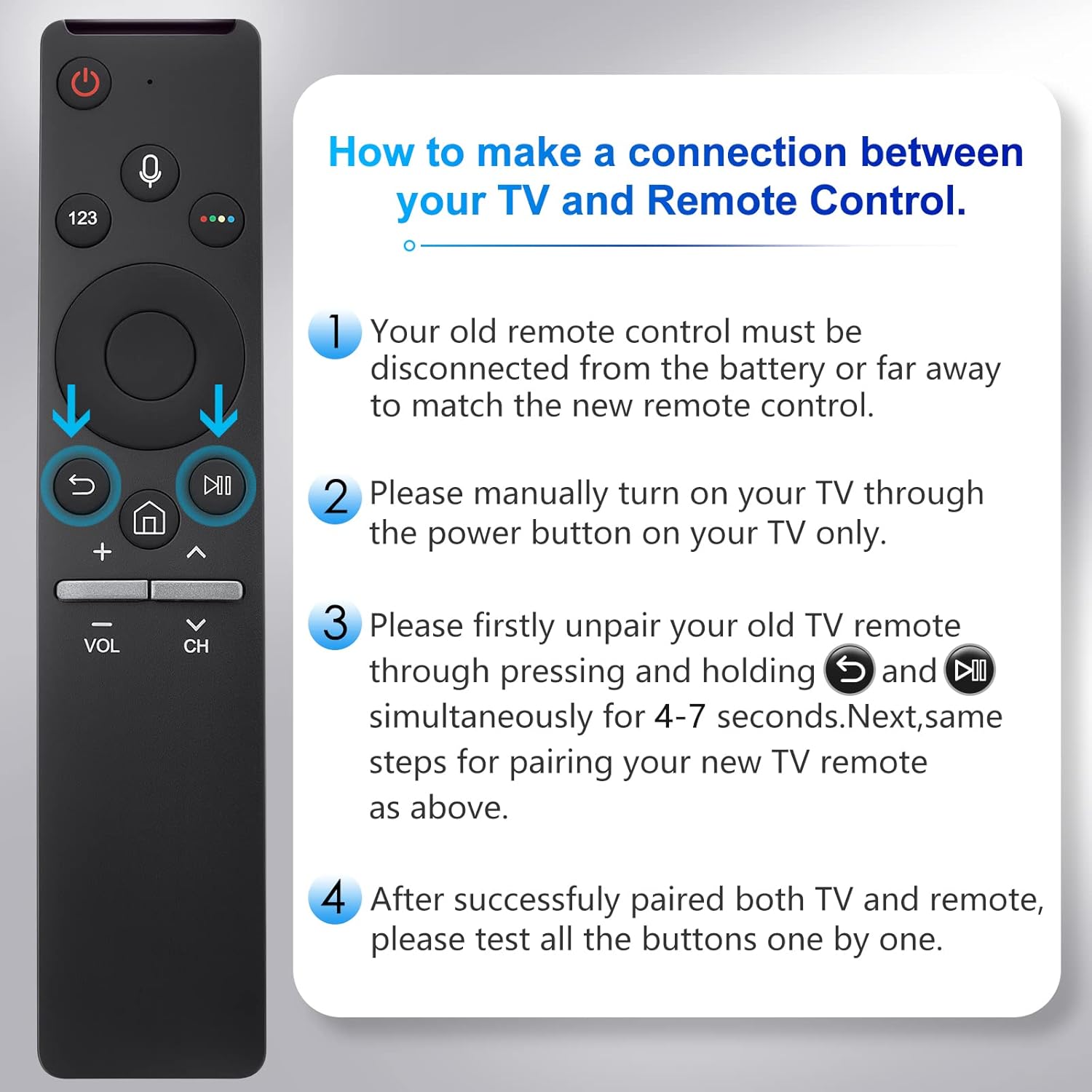 New Upgraded Voice Replacement Remote Control BN59-1266A for Samsung Smart TVs - Image 5