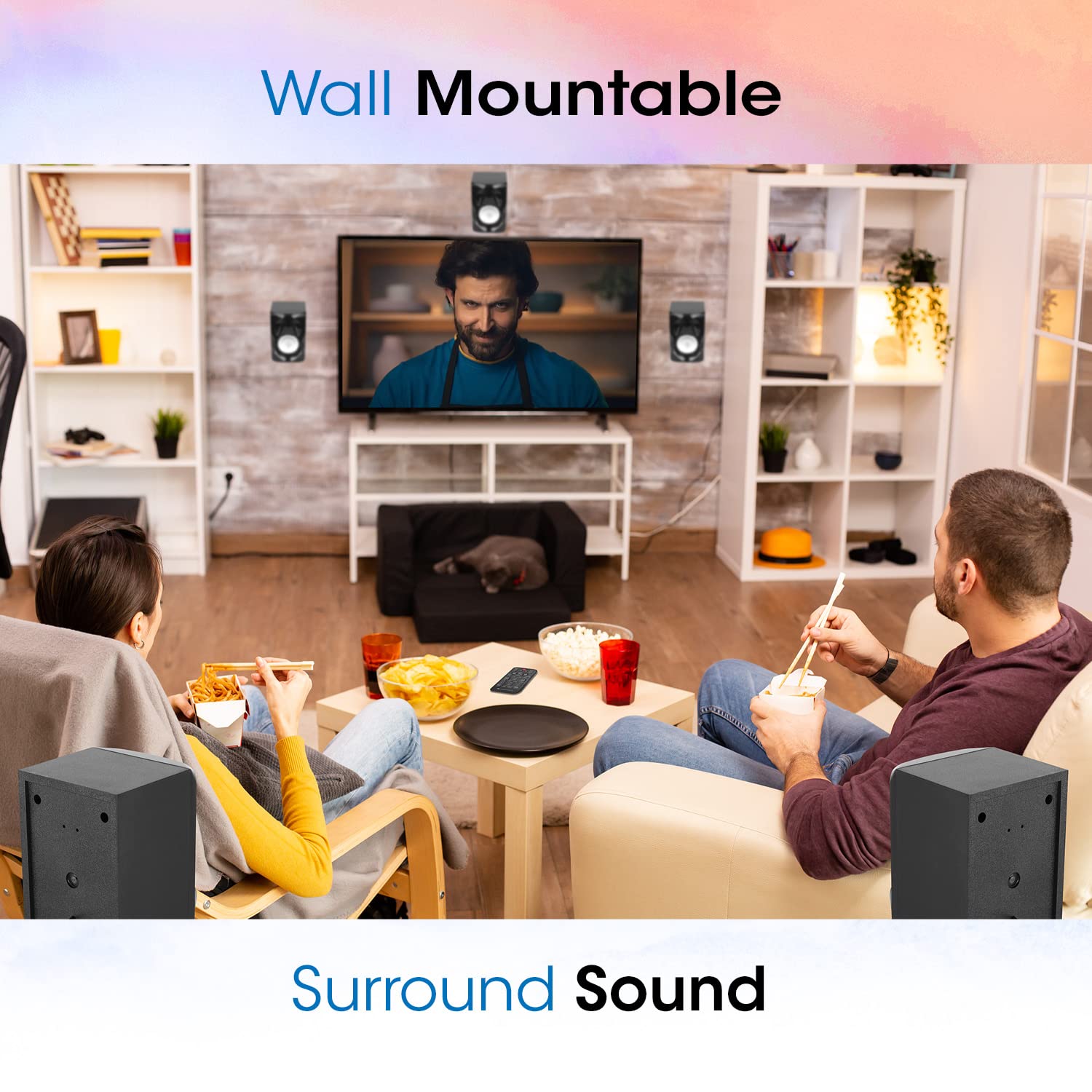 ZEBRONICS BT7591RUCF 5.1 Home Theater Speakers 95W RMS with 5.25" Subwoofer Bluetooth 5.0 Wall Mount - Image 5