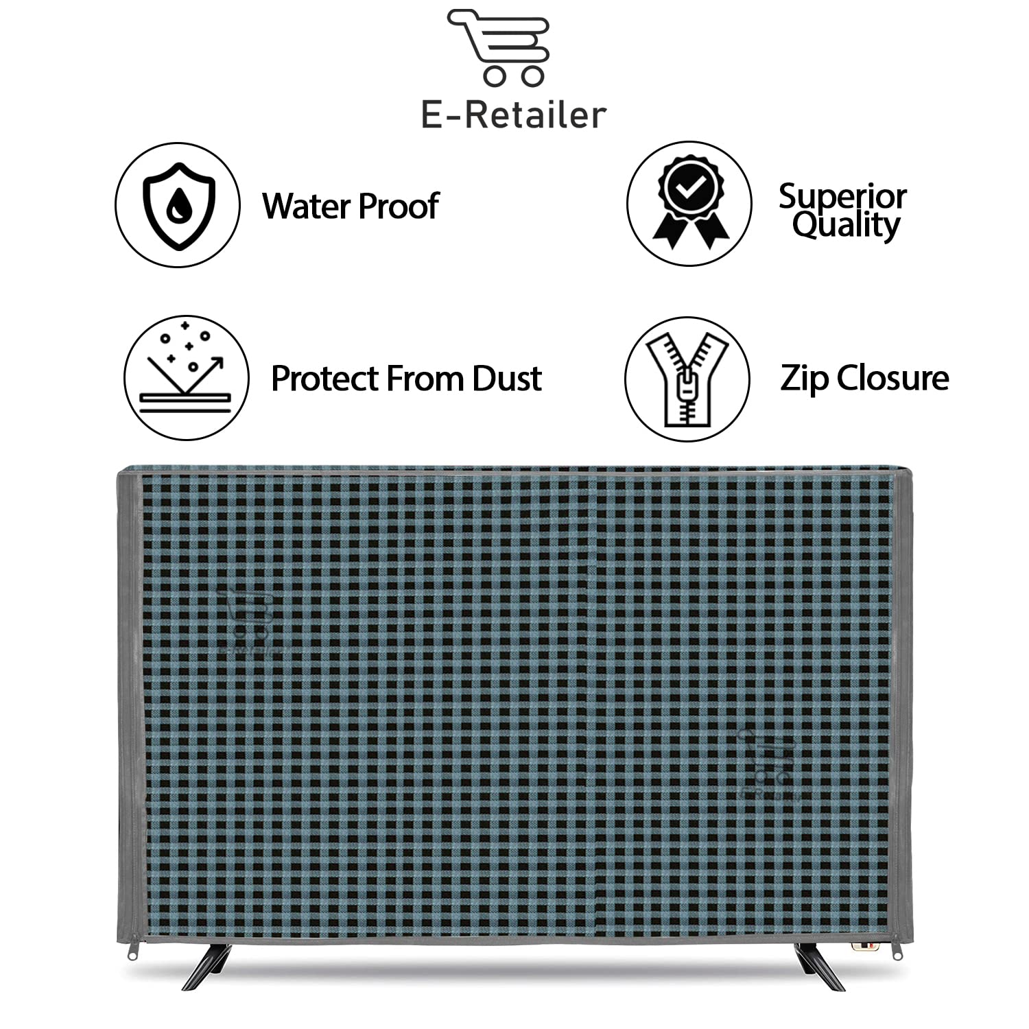 32 Inch Transparent LCD/LED TV Protector Cover Black Durable Zipper Enclosure - Image 4
