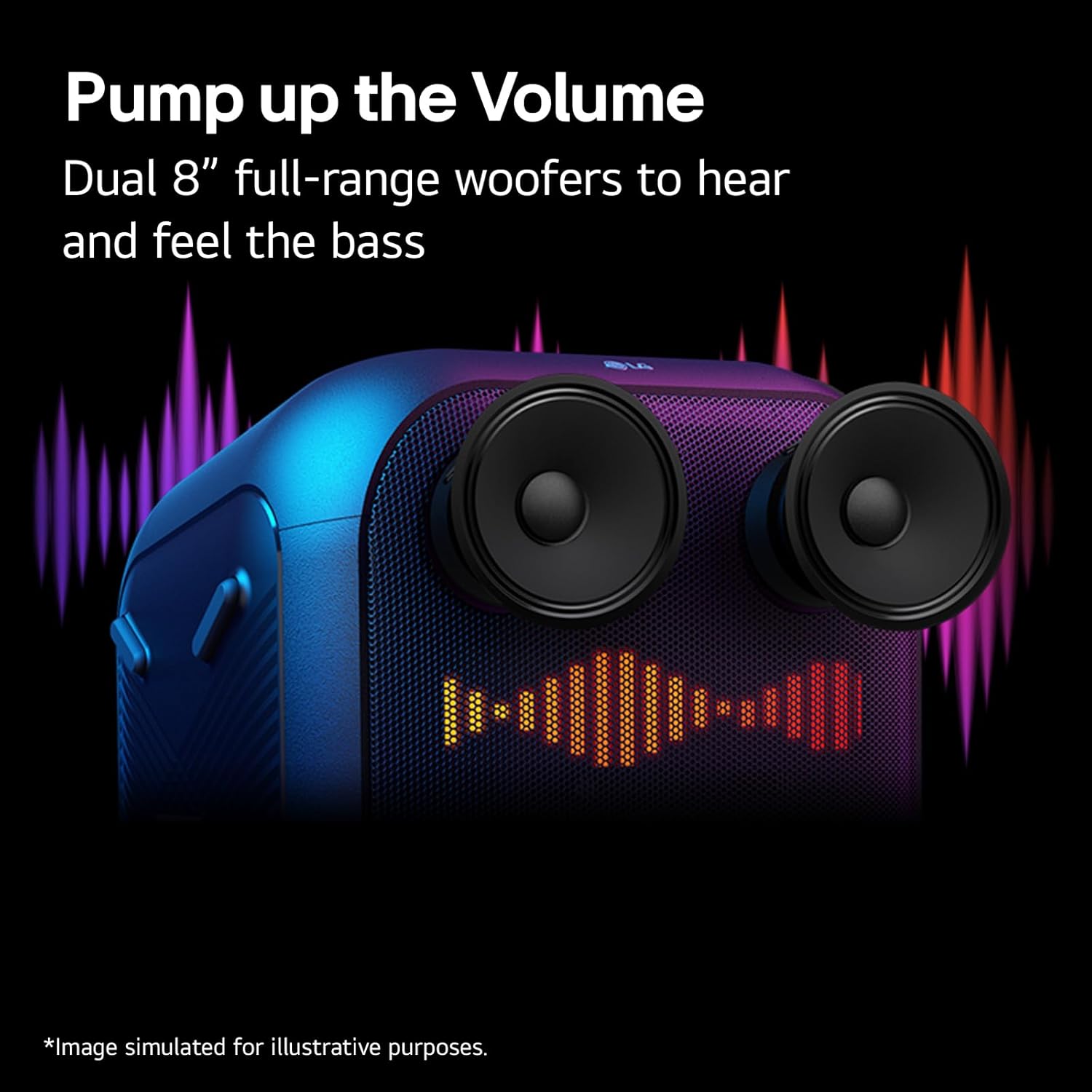 LG XBOOM XL9T Portable Bluetooth Party Speaker with Dynamic Pixel LED Lighting 100W - Image 10