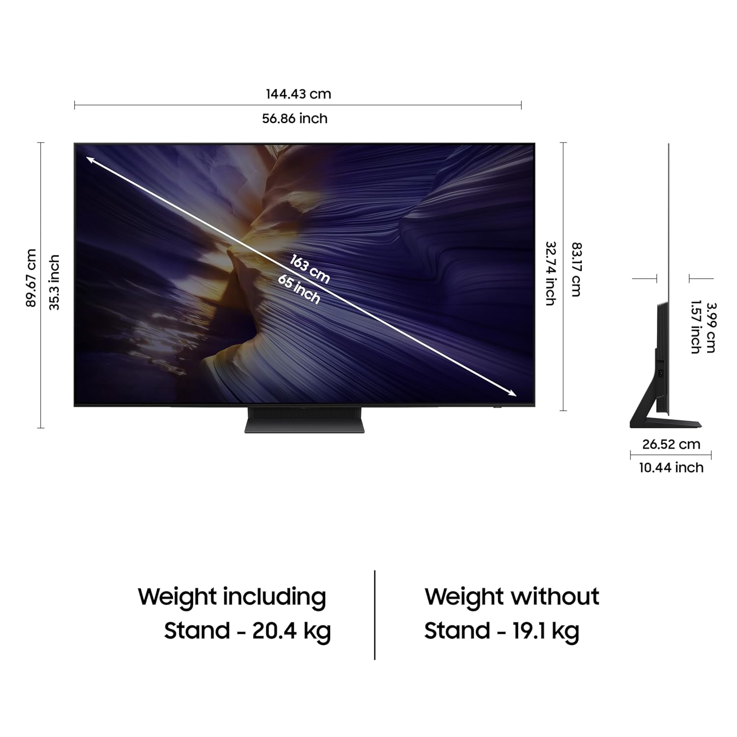 Samsung 65-Inch 4K Smart OLED TV QA65S90FAELXL Graphite Black - Image 5
