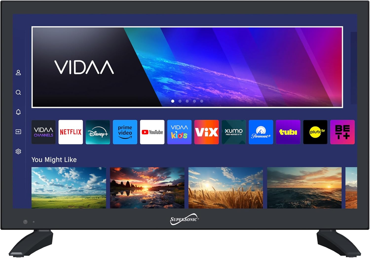 Supersonic 19-inch Smart LED HDTV with Built-in DVD Player, 1080p, WiFi, AC/DC Compatible - Image 5