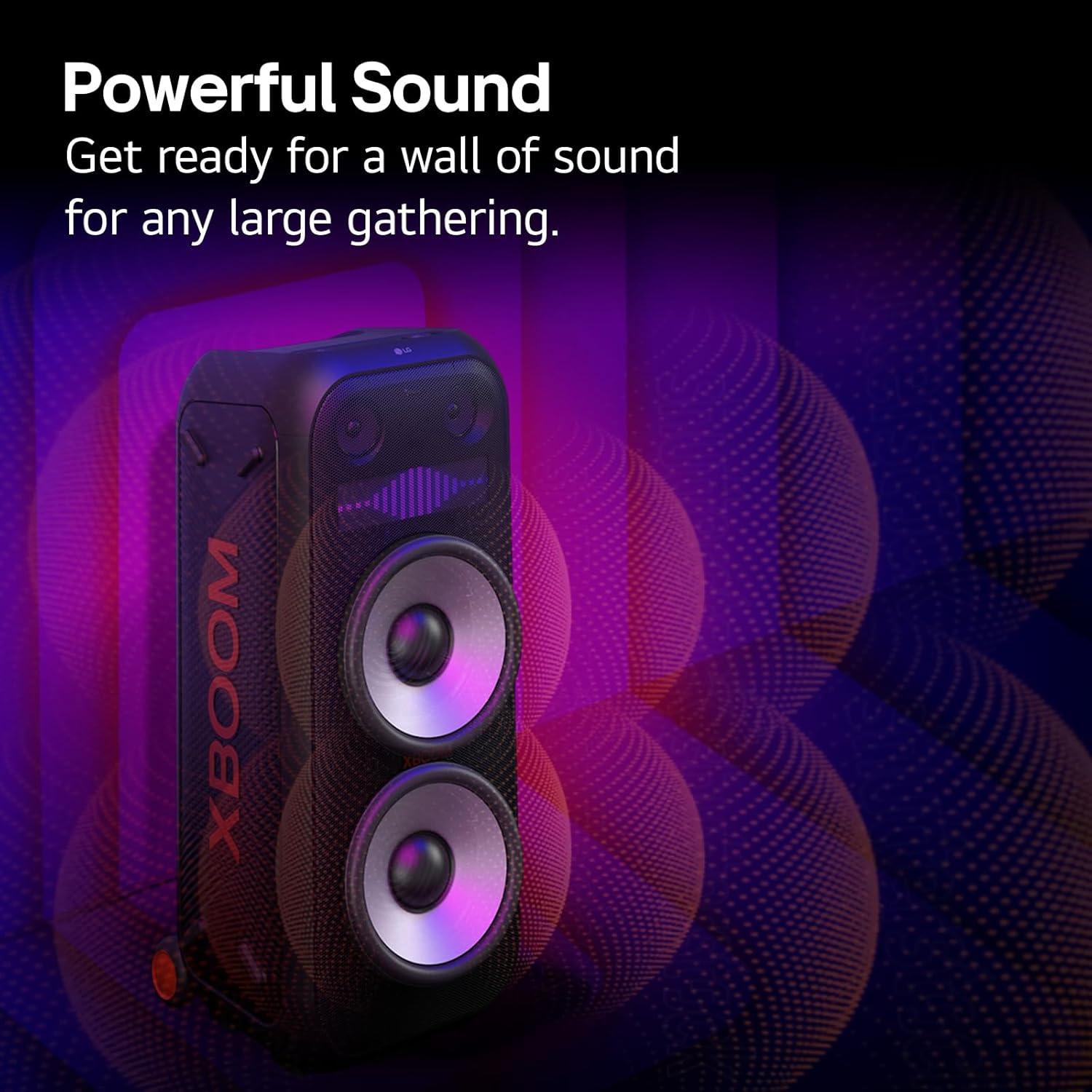 LG XBOOM XL9T Portable Bluetooth Party Speaker with Dynamic Pixel LED Lighting 100W - Image 3