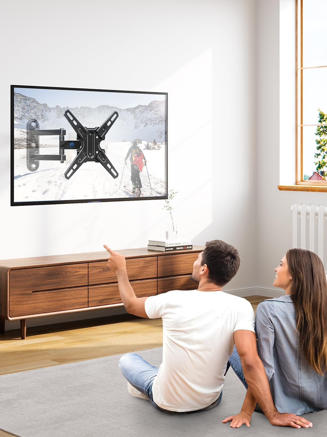 Mounting Dream Full Motion TV Wall Mount Bracket for 13-42 Inch TVs, Swivel Tilt Articulating Arm, 50 lbs Capacity - Image 9