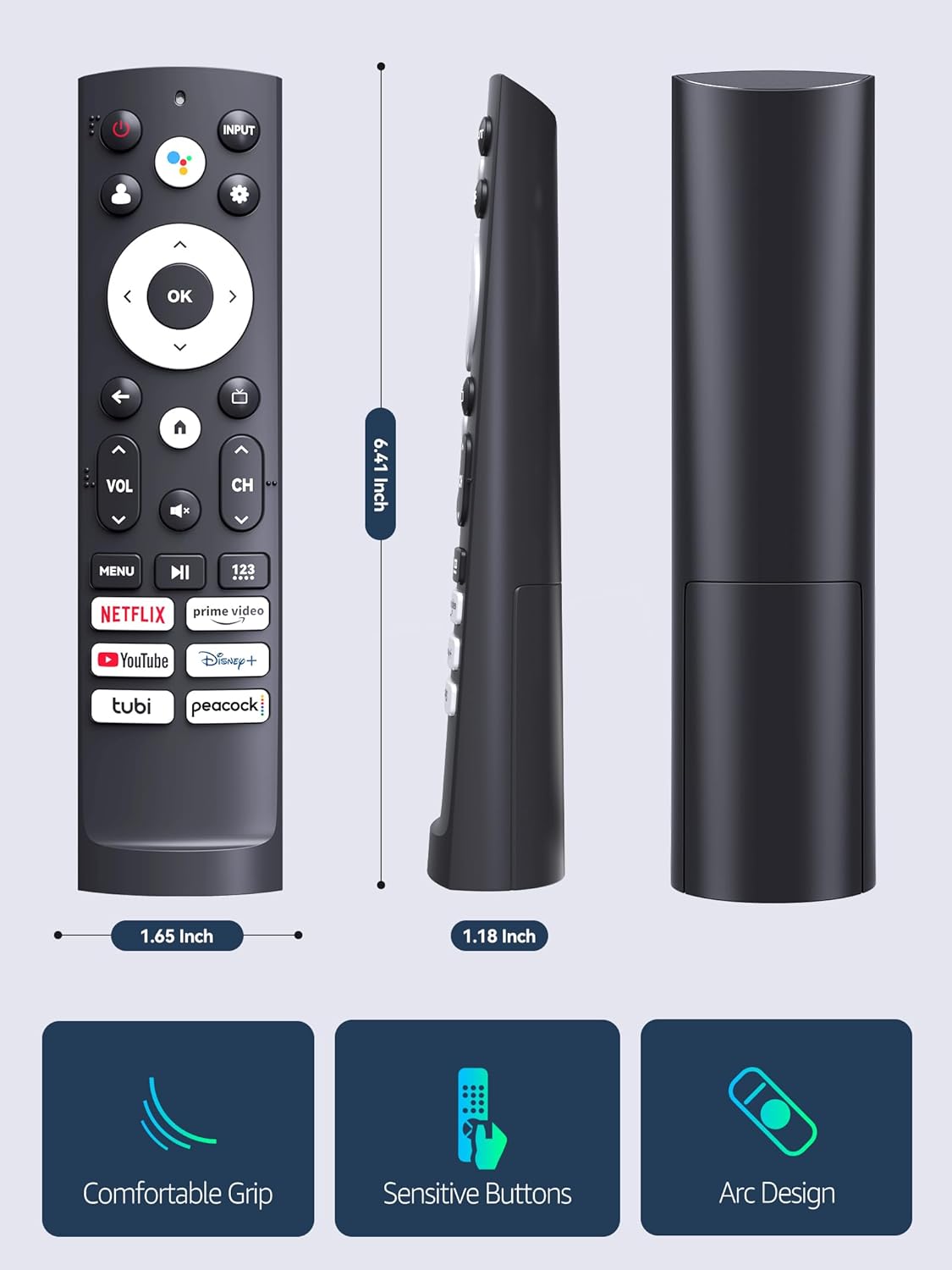 Hisense Smart TV Replacement Remote ERF3M90H for A6H/U6H/A53/A66 Series 43-85" 6 Hot Keys Netflix - Image 2