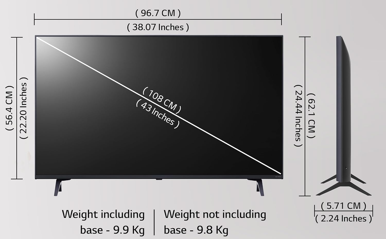 LG 43 inch 2024 QNED75SRA 4K Ultra HD Smart TV Black New - Image 5