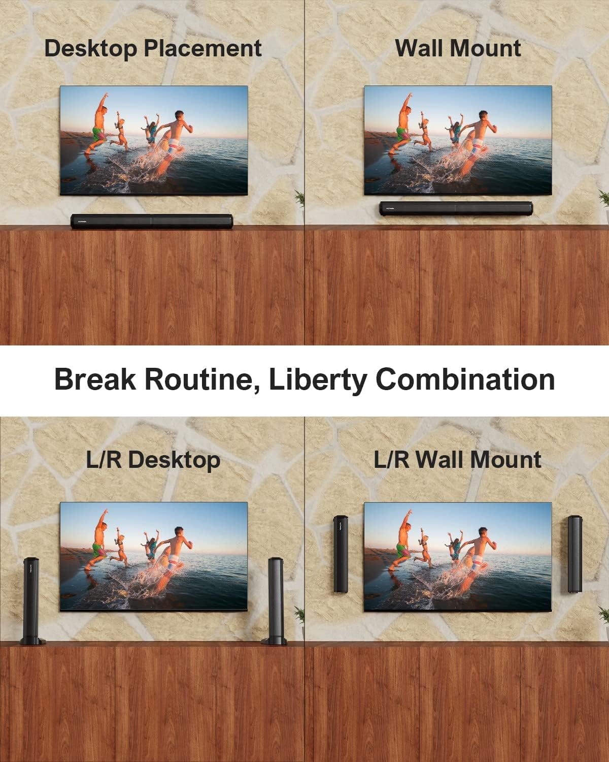 ULTIMEA Apollo S40 100W Peak Power 2.2ch Detachable 2-in-1 Bluetooth 5.3 Soundbar for TV - Image 8
