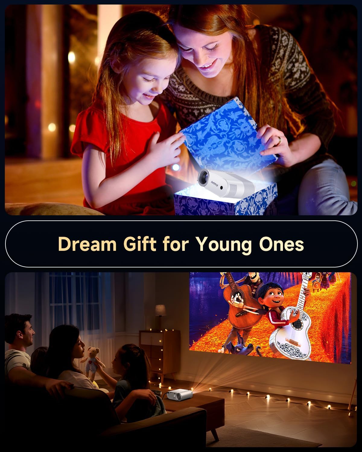 400 ANSI WiFi Bluetooth Mini Projector, 1080P Outdoor Home Theater 4K Support, 200-Inch Wireless Projection for Smartphones - Image 8