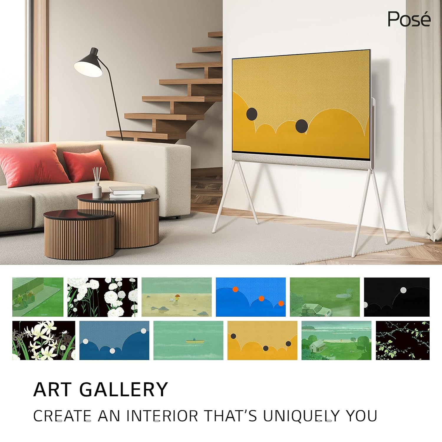 LG 55-inch LX1 Posé Series 4K Ultra HD Smart OLED TV Beige - Image 11