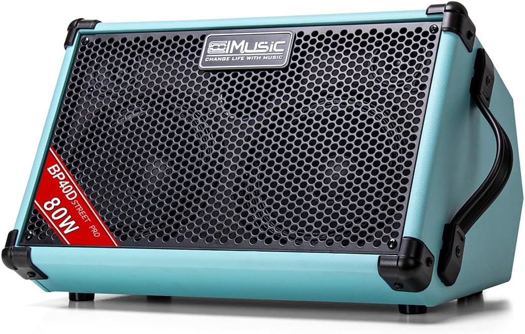 Coolmusic BP40D Portable 80W Battery Powered Acoustic Guitar Amplifier Bluetooth Speaker with Effects - Image 3