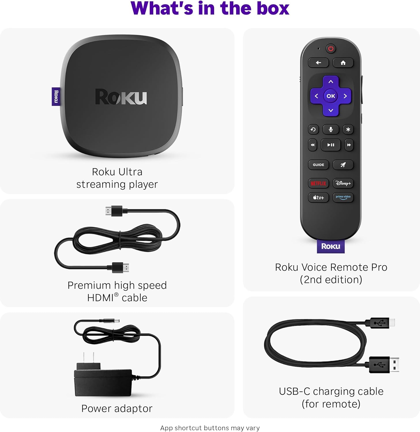 Roku Ultra 4K HDR10+ Dolby Vision Atmos Streaming Player with Wi-Fi 6 and Rechargeable Voice Remote Pro - Image 6