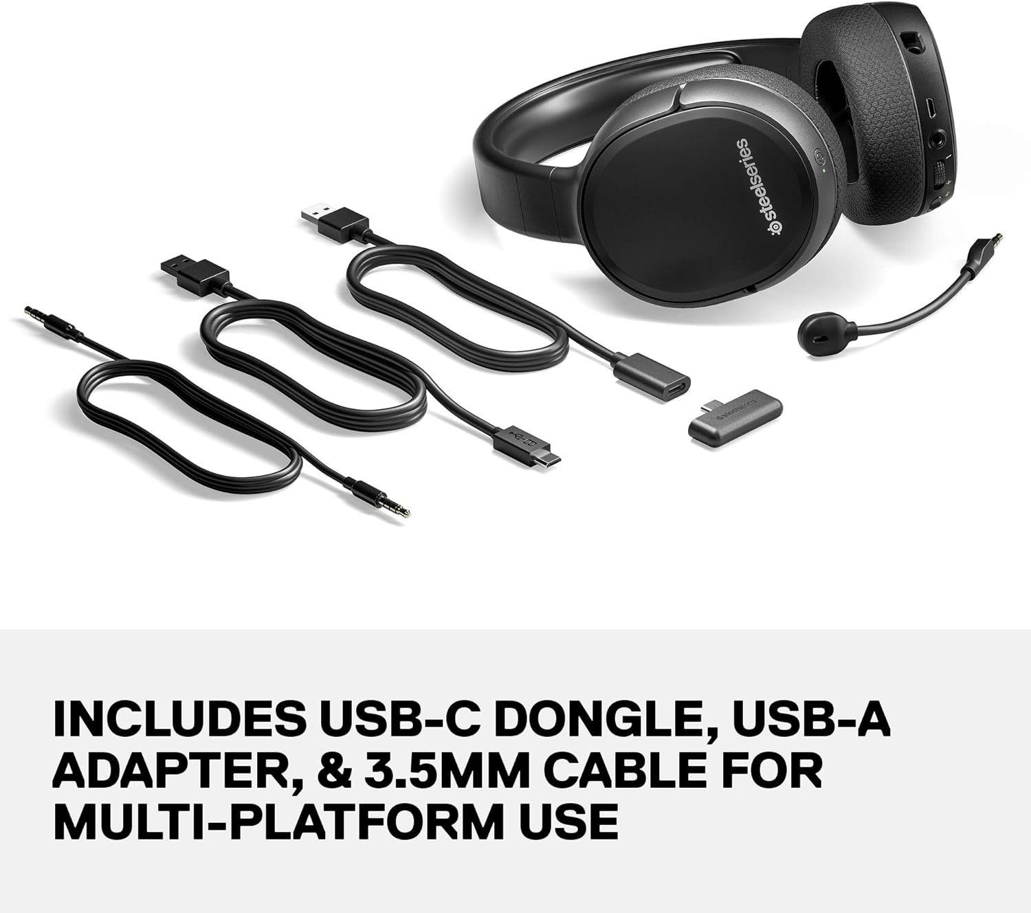 SteelSeries Arctis 1 Wireless Gaming Headset USB-C Black for PS5 PS4 Switch PC Android - Image 7