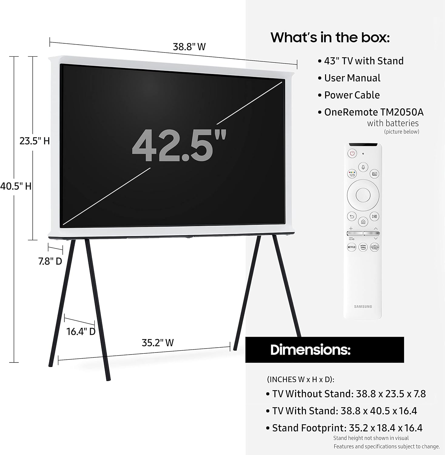 Samsung 43-inch Serif QLED 4K UHD Smart TV with Built-in Alexa 4X HDR - Image 3