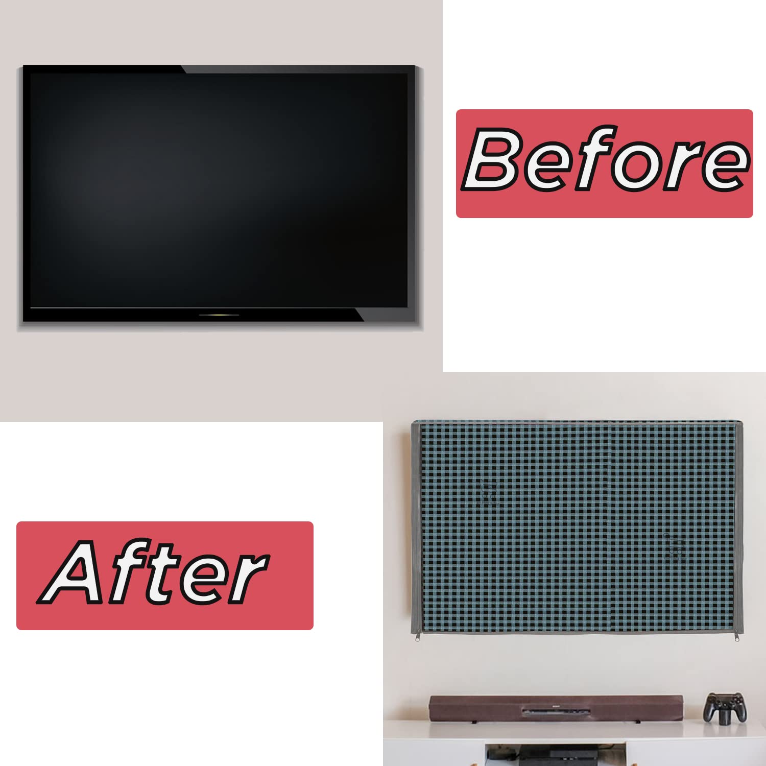32 Inch Transparent LCD/LED TV Protector Cover Black Durable Zipper Enclosure - Image 9