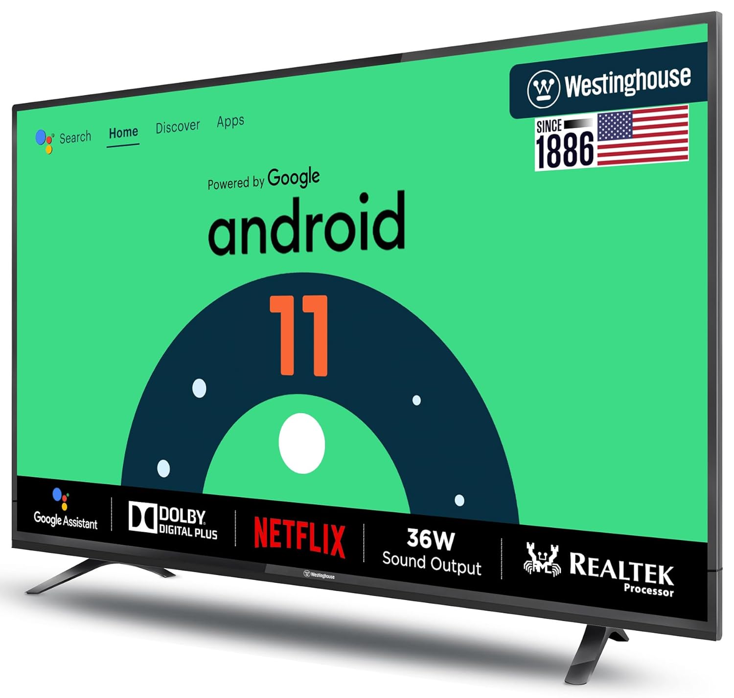 Westinghouse 43 Inch Full HD Certified Android LED TV WH43FX71 Black - Image 6