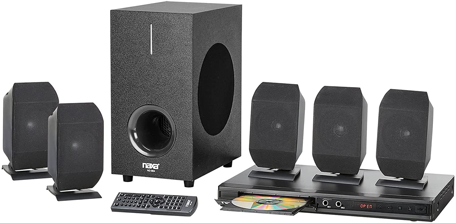 Naxa ND-864 5.1 Channel High-Powered Home Theater DVD Karaoke Speaker System New - Image 4