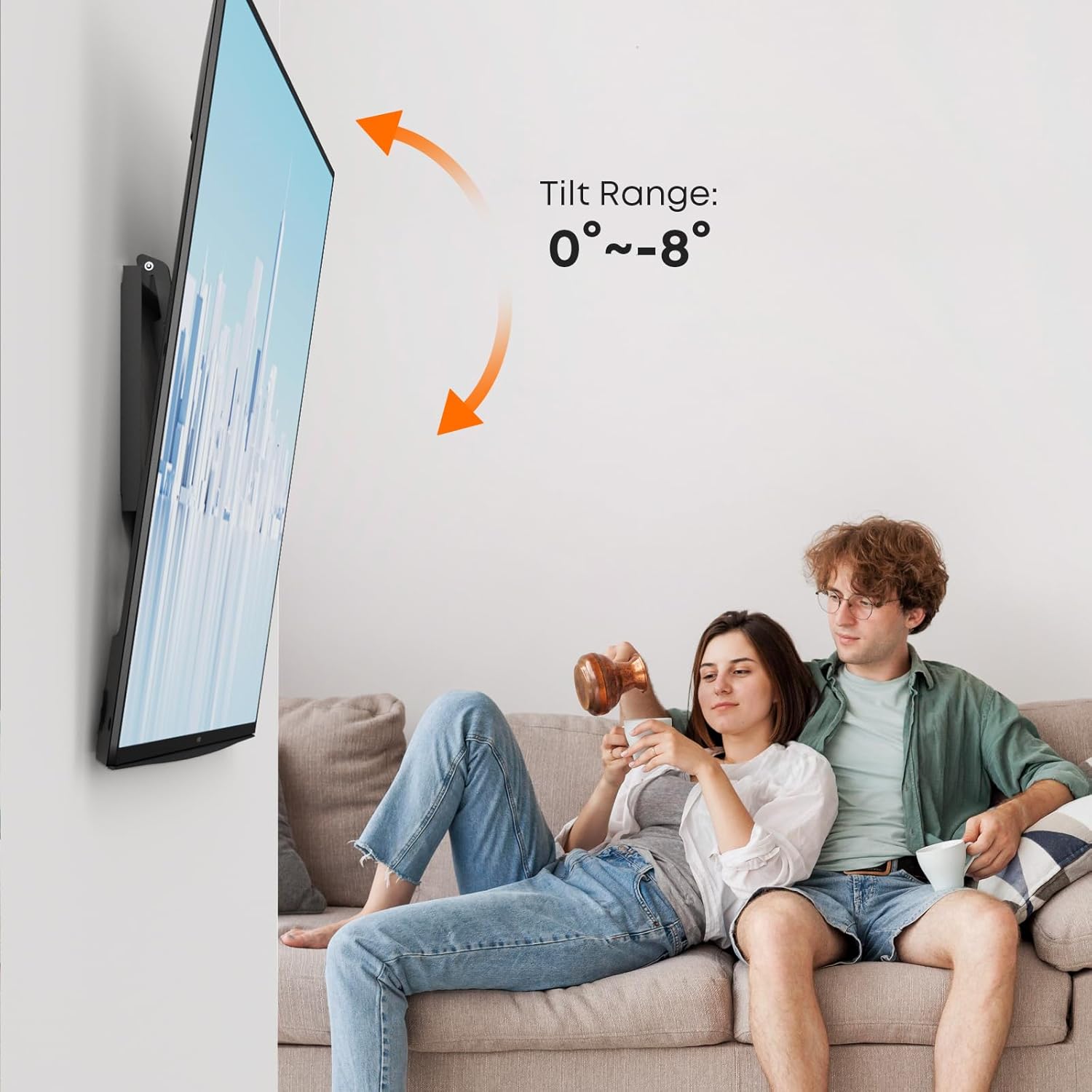 PUTORSEN 37-85 Inch TV Wall Mount Bracket 165lbs Capacity 8° Tilt Quick Lock Max VESA 600x400mm - Image 4