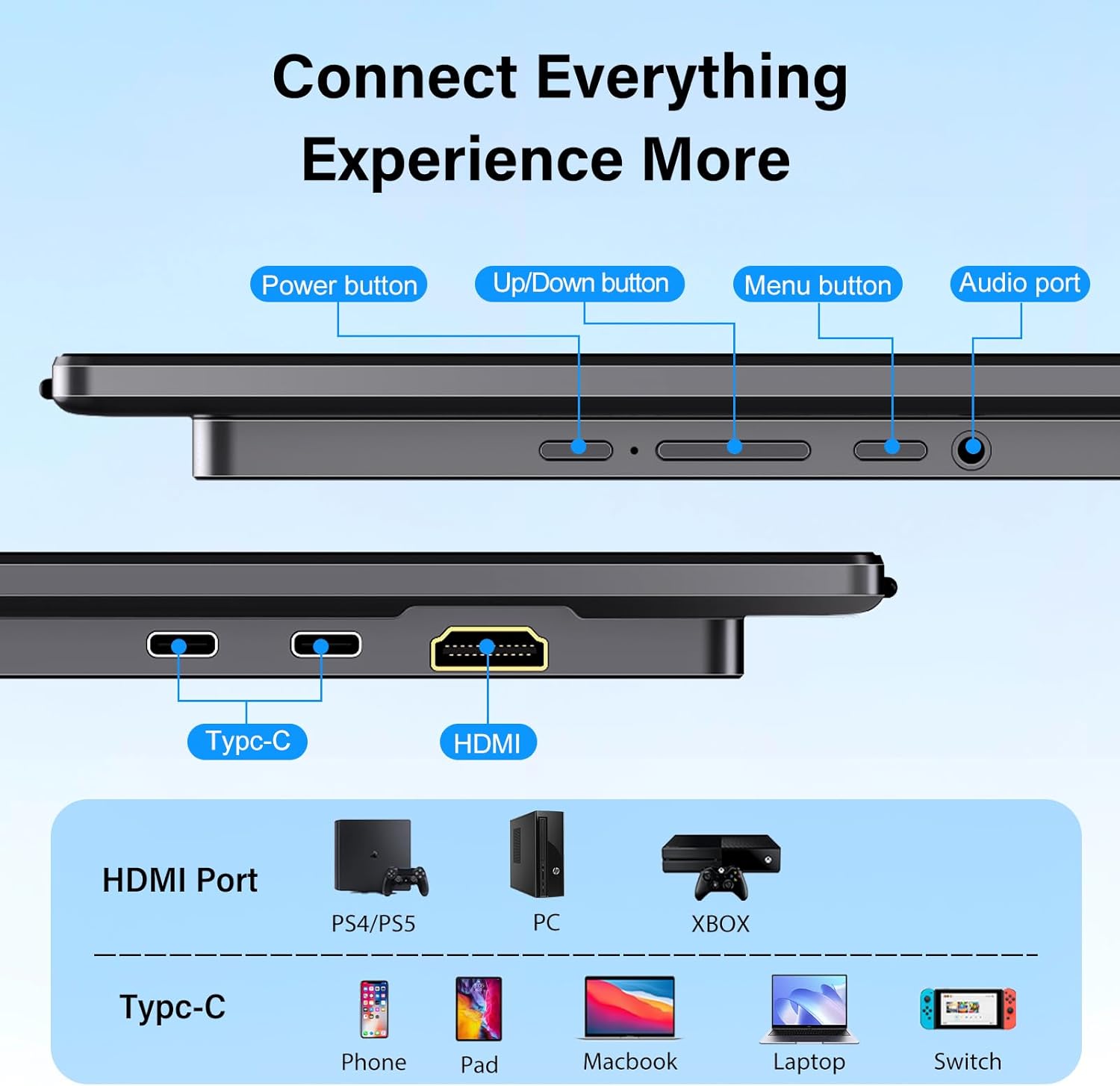 Innoview 23.8" 4K UHD Portable Monitor 100% sRGB IPS with Stand - Image 8