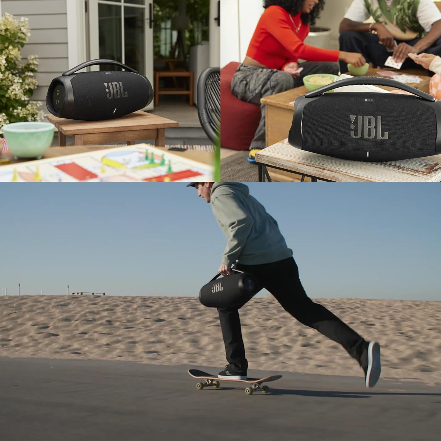 JBL Boombox 3 Black WiFi Bluetooth Portable Speaker IP67 Waterproof 50W (Renewed) - Image 5