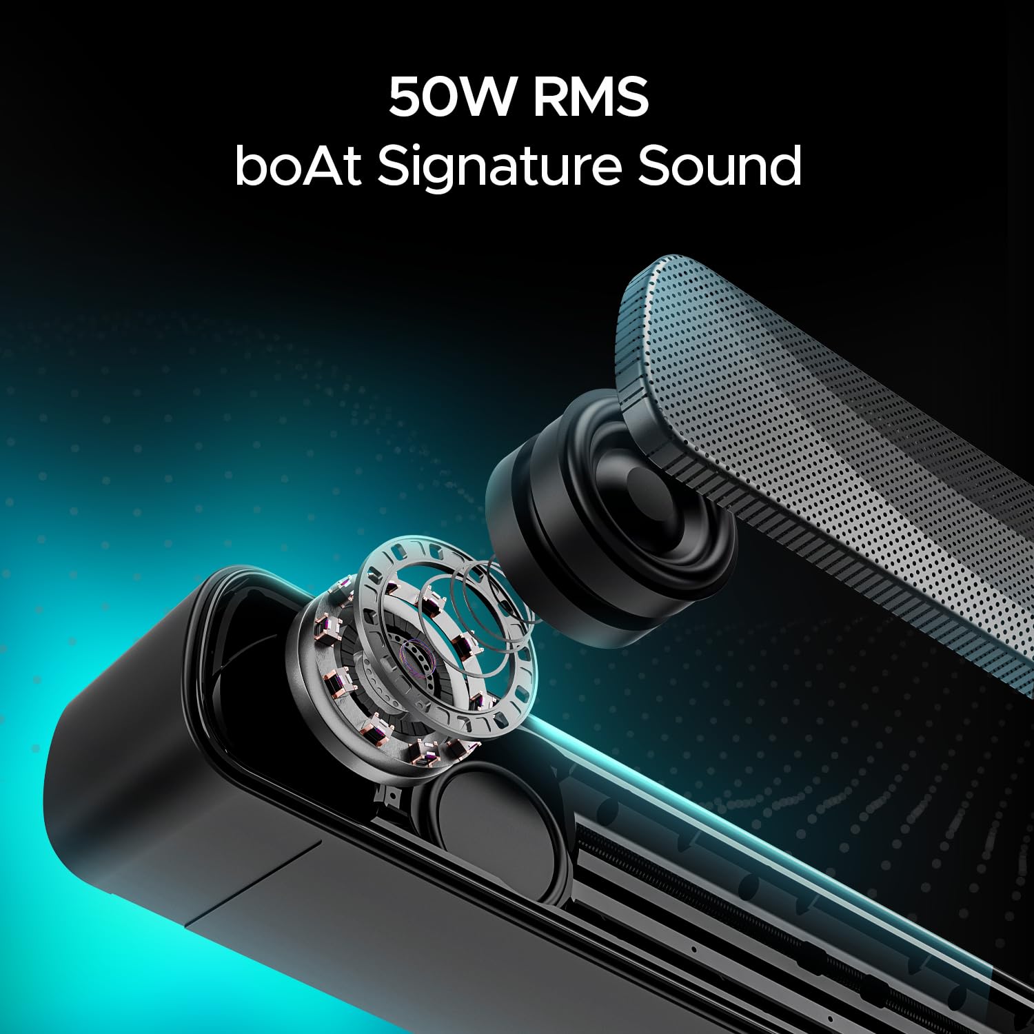 boAt Aavante Bar A1040 2.1 Channel 50W Bluetooth 5.3 Soundbar Premium Black - Image 2