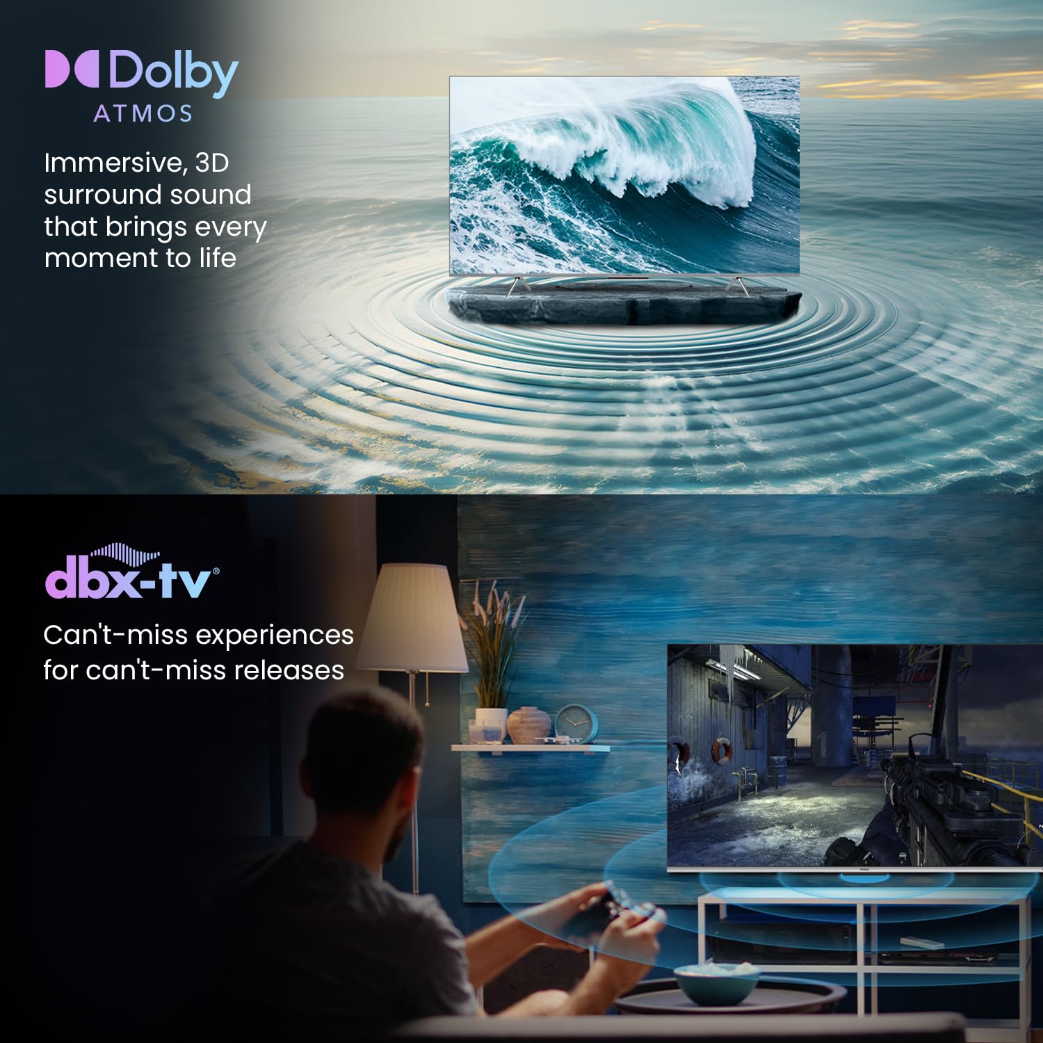 Haier 50 Inch 4K Ultra HD Smart LED Google TV P7GT Series - Grey - Image 9