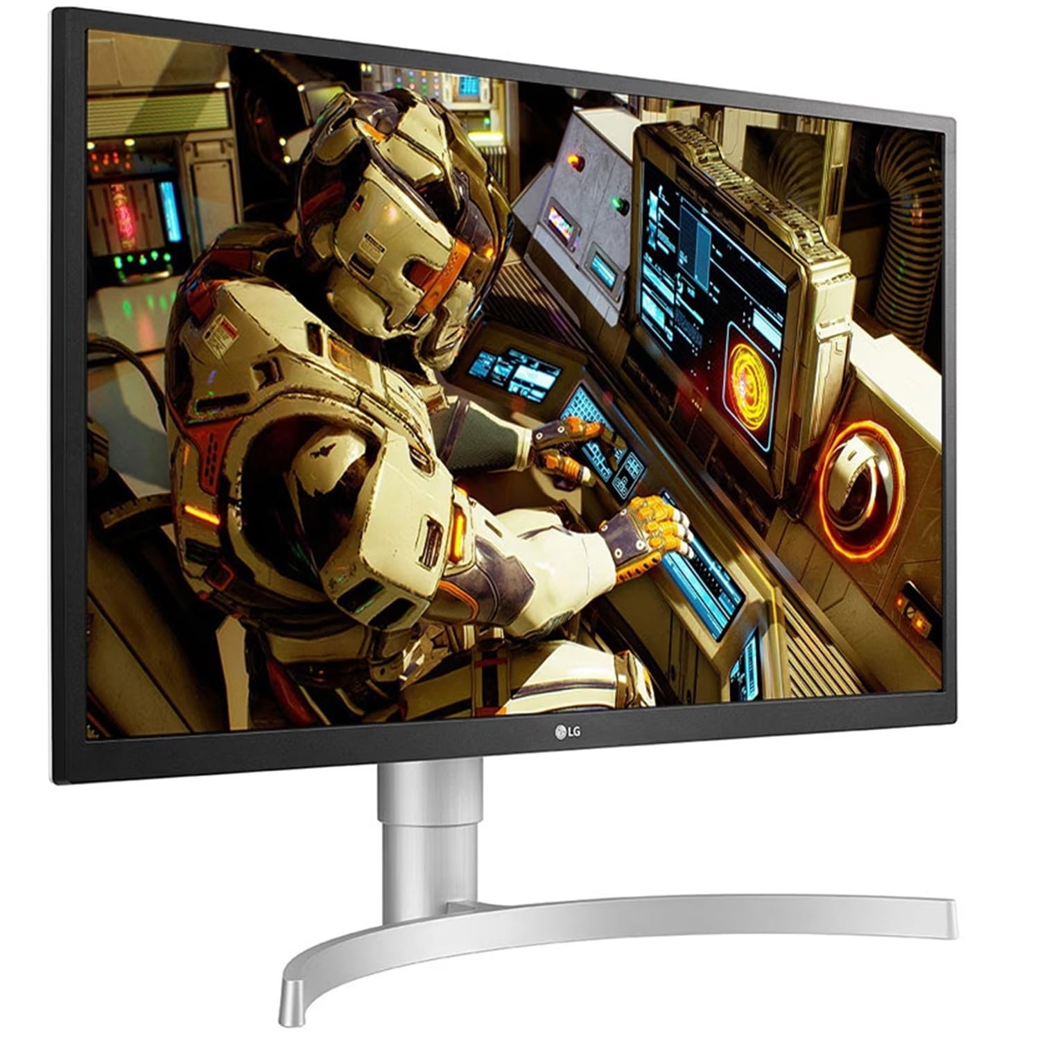 LG 27-Inch 4K UHD IPS HDR10 Monitor with Height Adjustable Stand White - Image 6