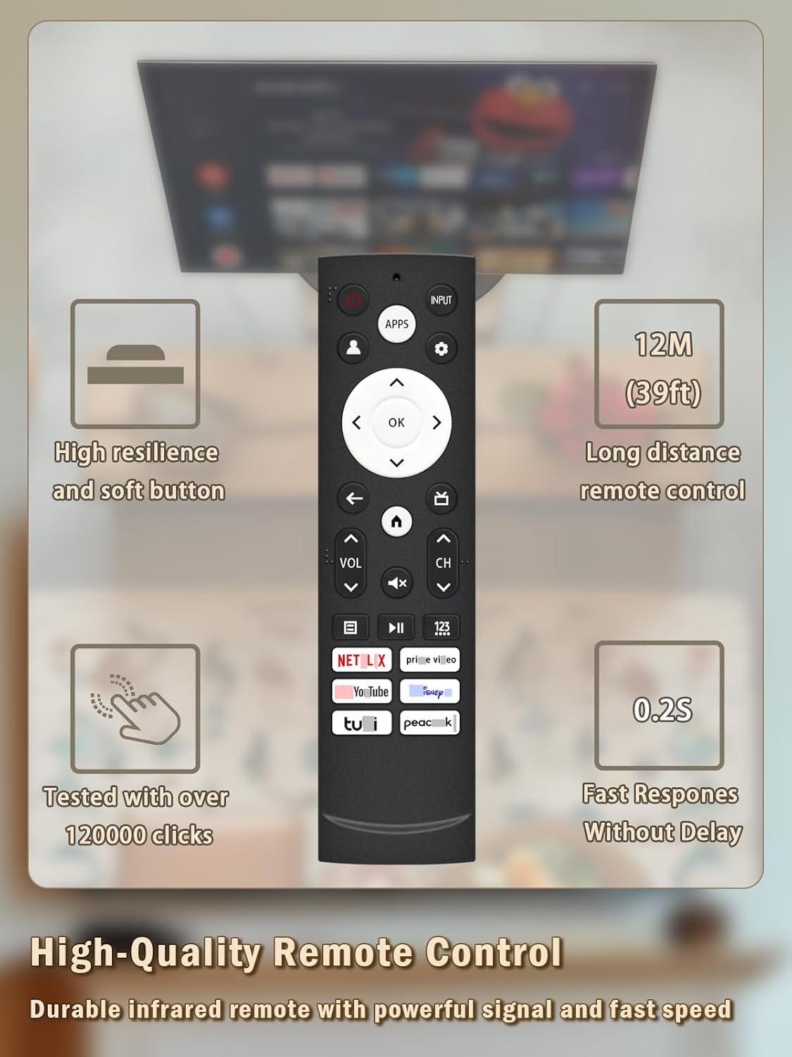 Hisense Smart Google TV ERF3M90H Replacement Remote Control for UHD 4K ULED Models - Image 3