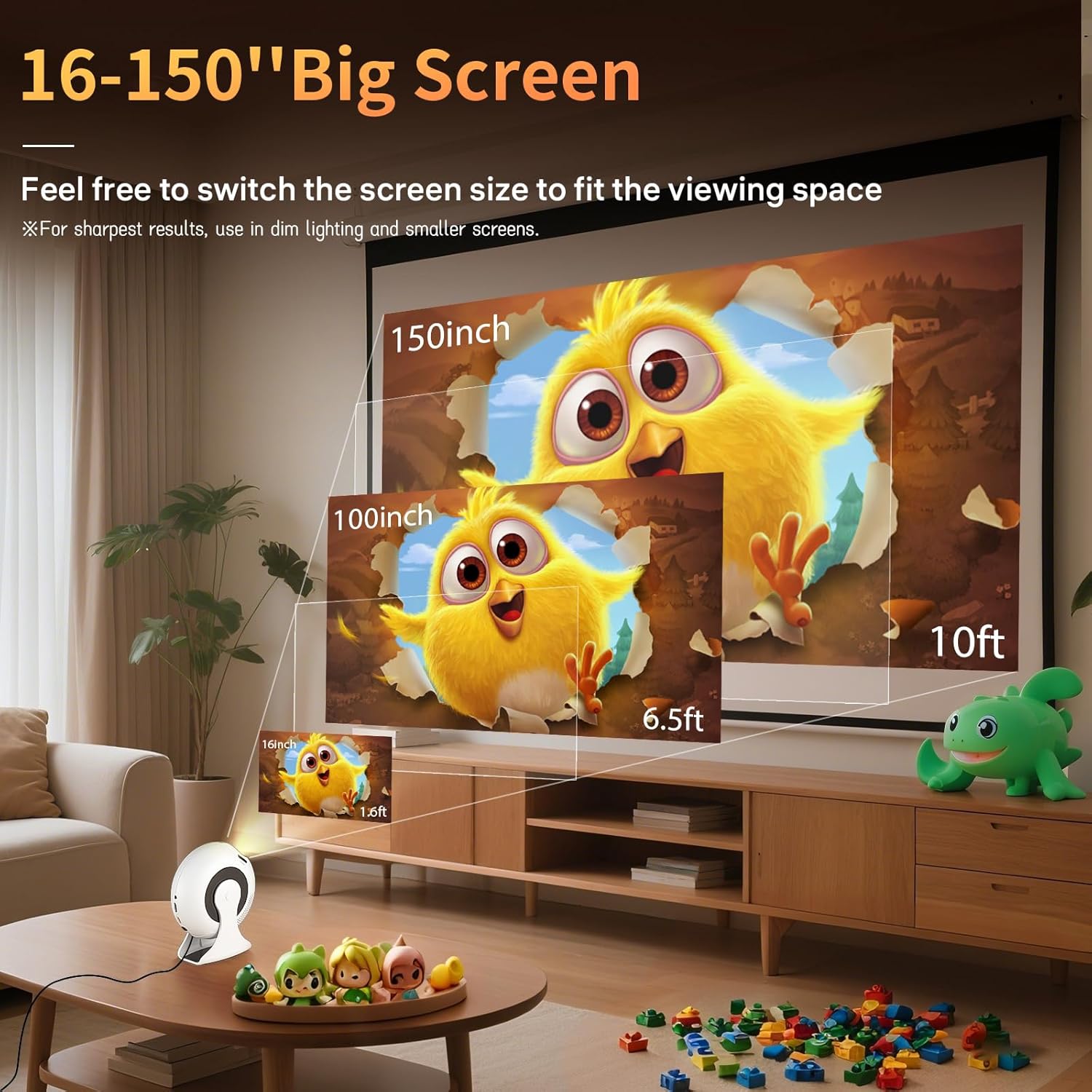 SkyLoop 200 Portable Mini Projector WiFi 6 Bluetooth 5.4 1080P Full HD Smart Home Cinema - Image 7