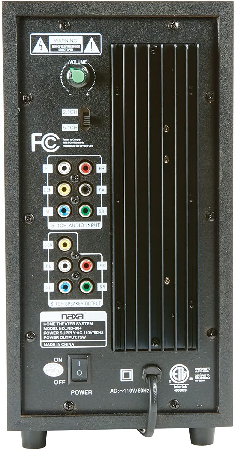 Naxa ND-864 5.1 Channel High-Powered Home Theater DVD Karaoke Speaker System New - Image 6