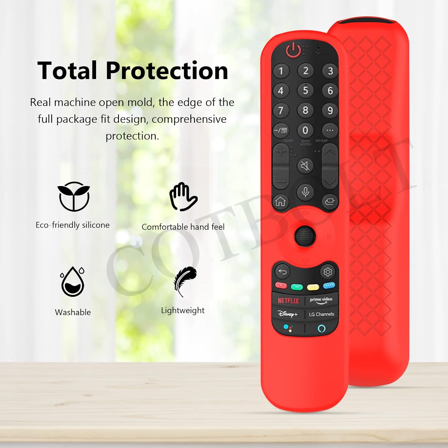 LG Magic Remote Silicone Protective Case Black Shockproof Cover for AN-MR21GA MR22GA MR23GA Smart TV Remotes - Image 2