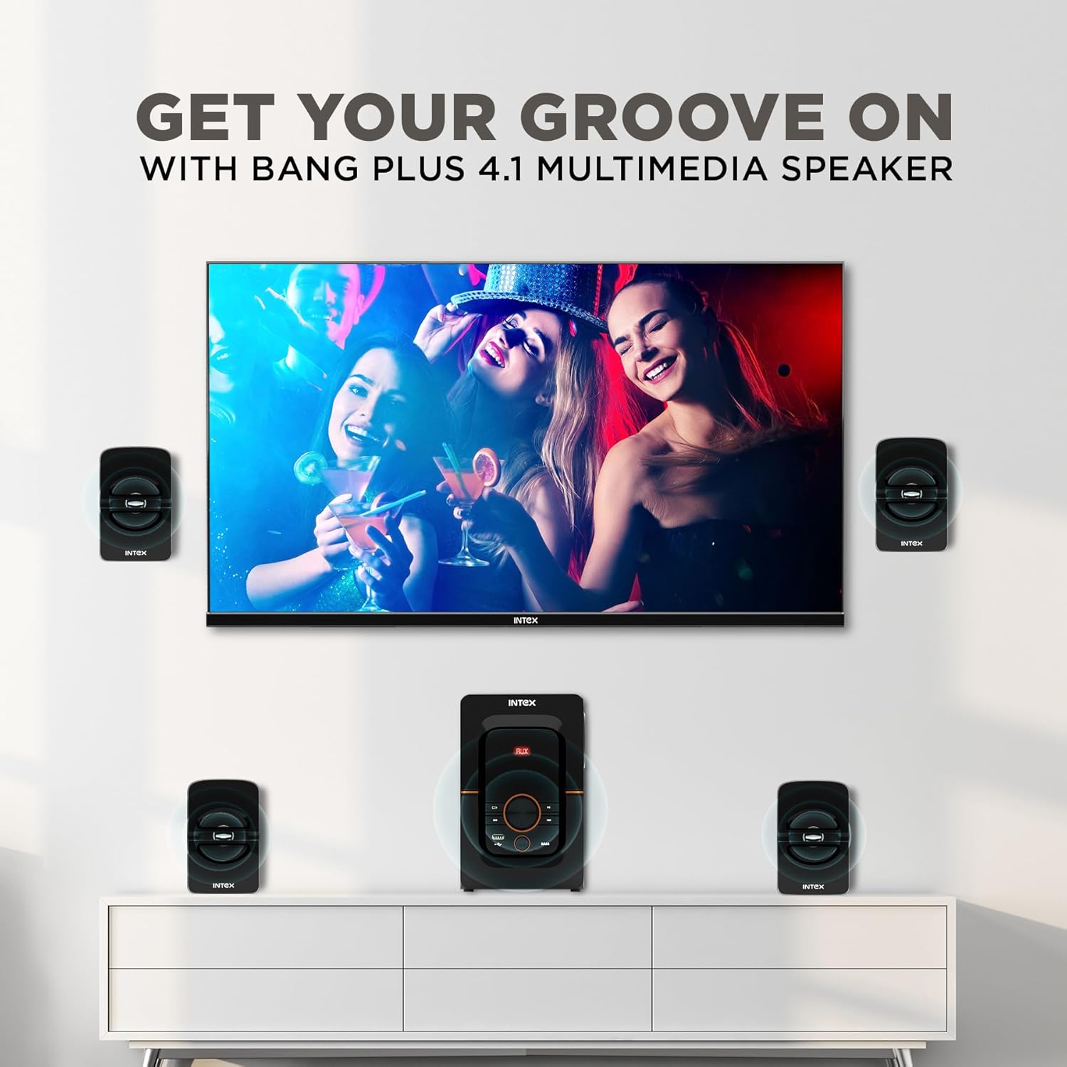 Intex Bang Plus 4.1 Channel Bluetooth Home Theater System 78W Black - Image 6