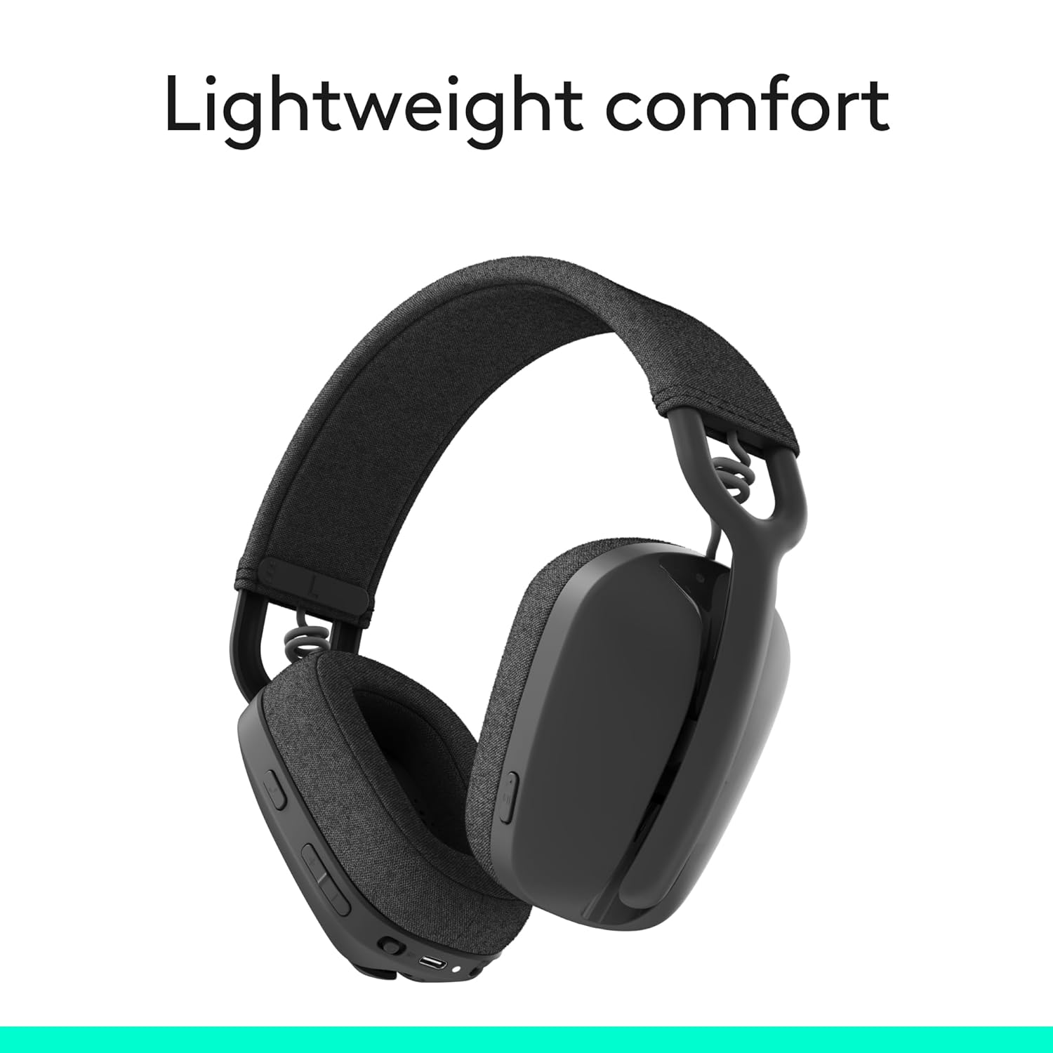 Logitech Zone Vibe 100 Lightweight Wireless Over-Ear Headphones Graphite Advanced Multipoint Bluetooth - Image 7