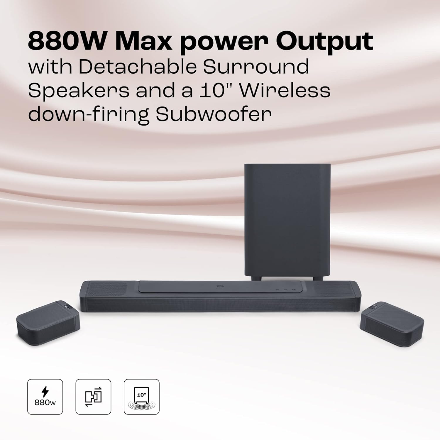 JBL Bar 1000 Pro 11.1 Channel Wireless Soundbar with 10" Subwoofer and True Dolby Atmos - Image 3