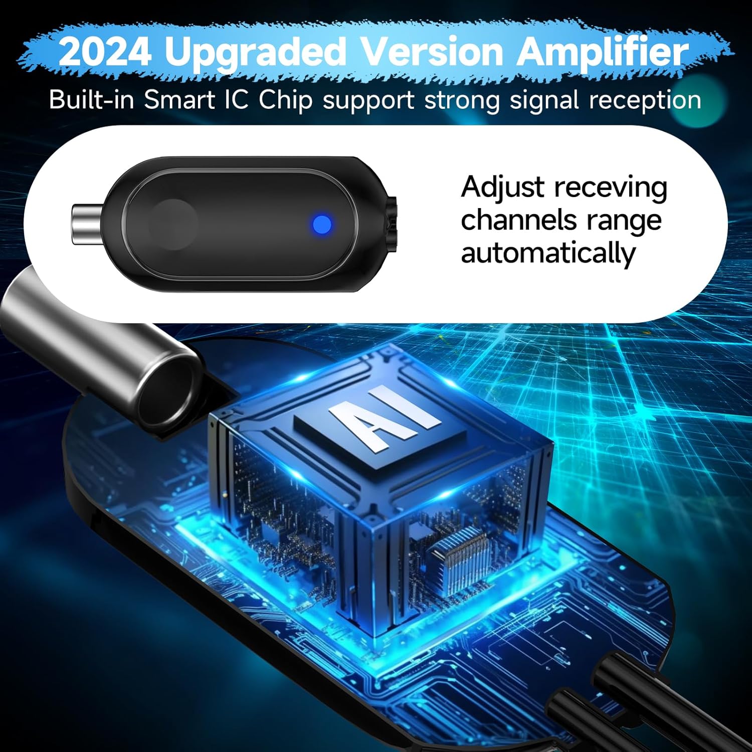 2025 Strongest 2200+ Mile Range Digital Smart TV Antenna Indoor 360° Reception 4K 8K 1080p 38ft Cable - Image 2