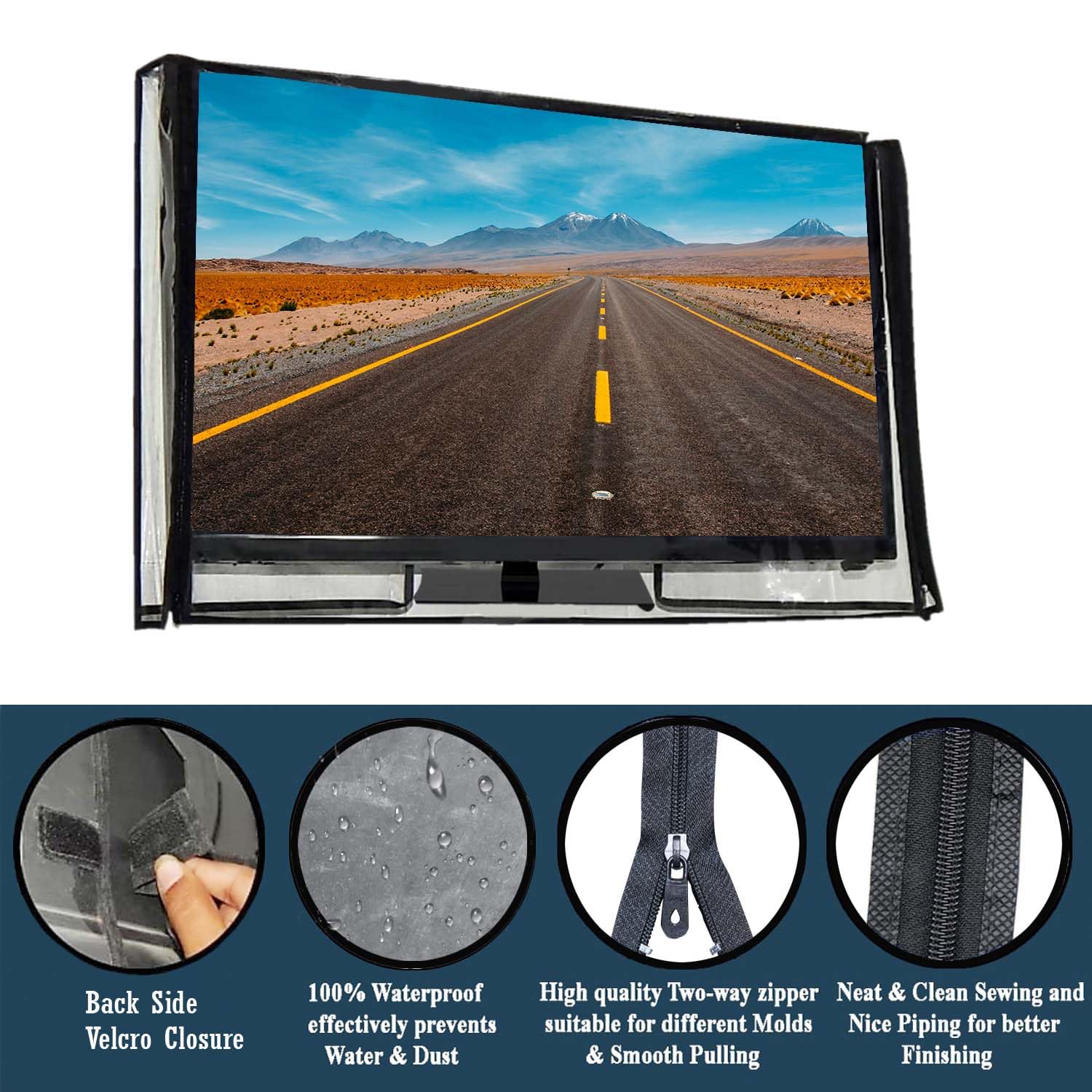 Great Fashion 24 Inch Smart LED LCD TV Cover Clear Dustproof 2 Layer Protector - Image 3