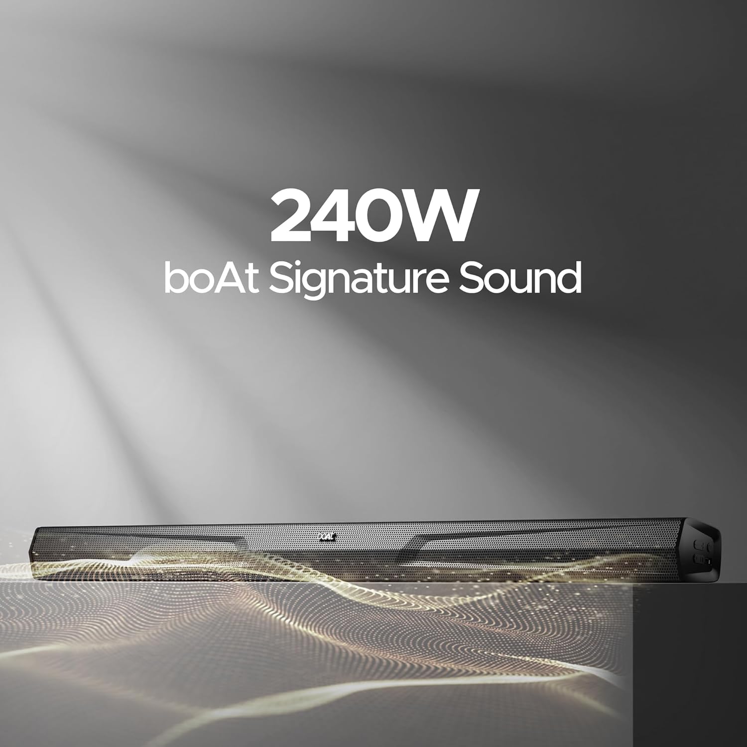 boAt Aavante Bar Quake Pro 240W 2.1CH Bluetooth Soundbar with Wireless Subwoofer, Premium Black - Image 2